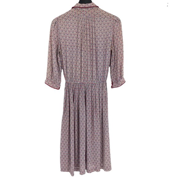 Vintage DÉPÈCHE MODE Crée á Paris Floral Pleated Dress Made in USA - Picture 12 of 16